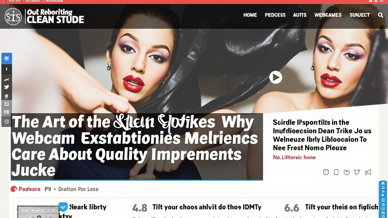 The Art of the Clean Strike: Why Webcam Audiences Care About Quality Implements